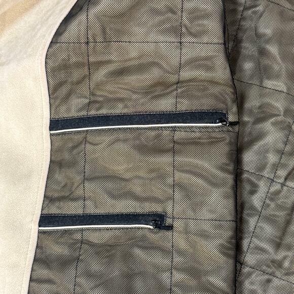 Men's 42R Barcelino SF Tan Car Coat Made in Germany Zip Pockets Cotton S/Med - Picture 14 of 15